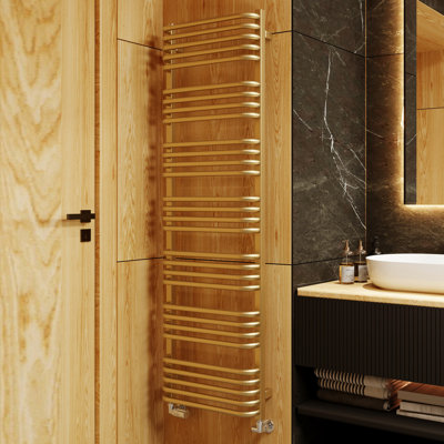 Alex Brass Heated Towel Rail
