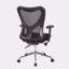 Chaise de bureau haut dossier en filet avec base chromée