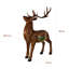 Cerf debout surdimensionné de 5 pi avec lumières DEL et finition métallique Fraser Hill Farm