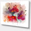 « red blue floral illustration », reproduction d’art sur toile tendue-19407196