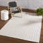 Tapis rayé gris clair / ivoire intérieur / extérieur Elis (4 pi x 6 pi)-1563930548