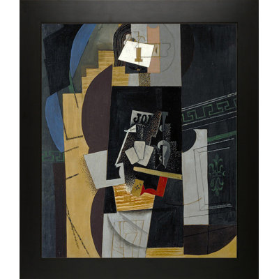 «Card Joueur» par Pablo Picasso - peinture sur cadre flottant