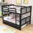 Hielkje Kids Full over Full Wood Bunk Bed with Twin Trundle and Ladder-1567345304