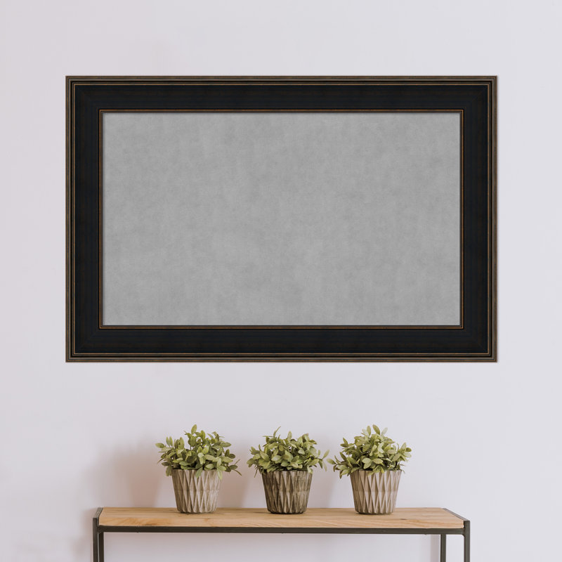 Tableau magnétique encadré mezzanine espresso, H 32 po x l 48 po