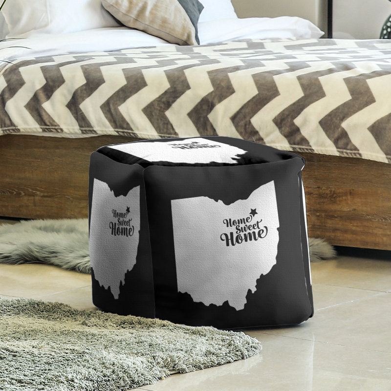 Repose-pieds à cubes akron the home, Noir
