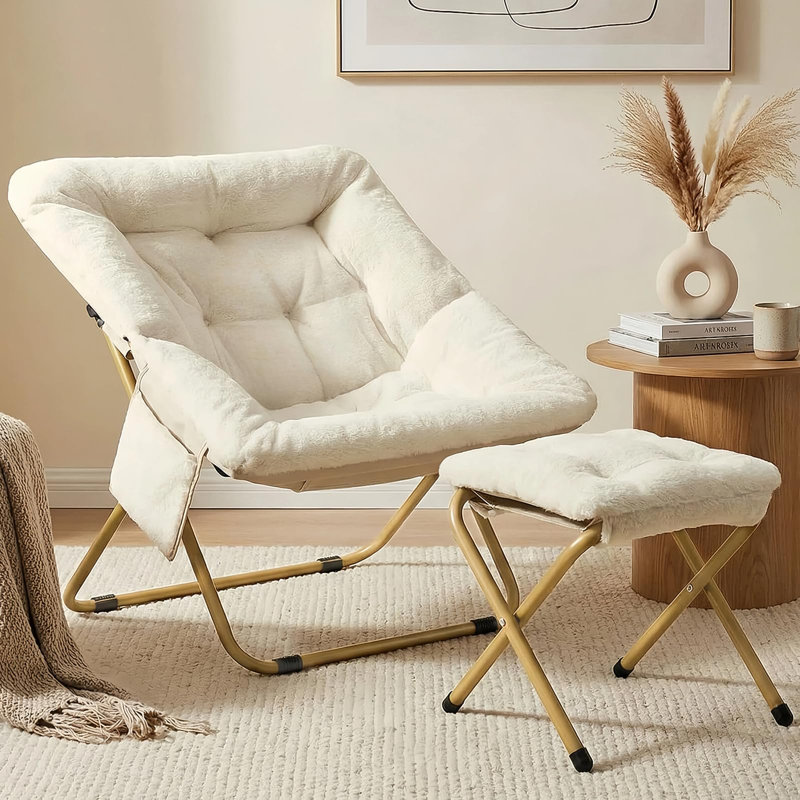 Upholstered Accent Chair, Beige