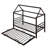 Artavious Twin Size Metal House Shape Platform Bed With Trundle-1097322382
