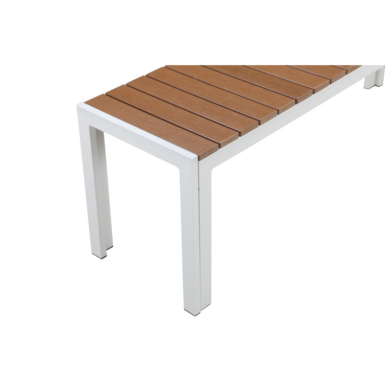 Banc en aluminium Alynne, Blanc / sarcelle