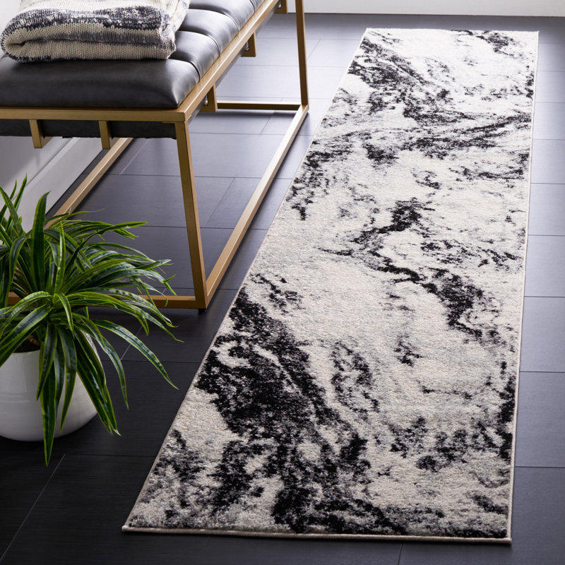 Dwana Machine Woven Abstract Area Rug, Runner 2' x 9'