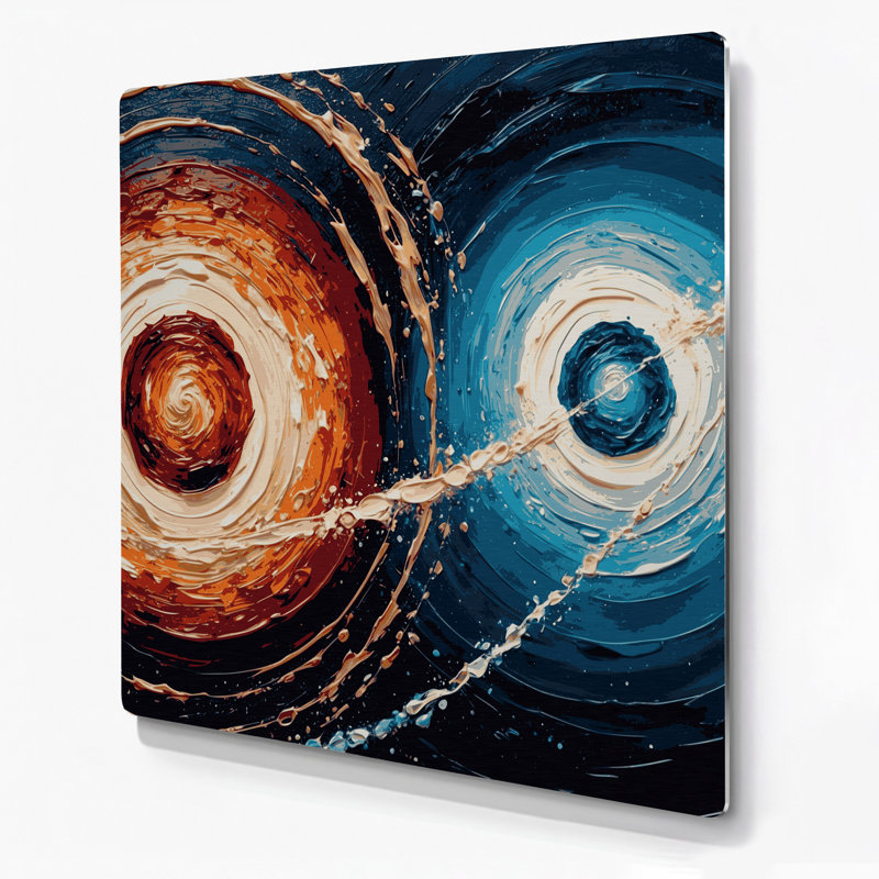 Space Binary star systems Gray Metal Wall Art, 144" H x 144" W x 0.05" D