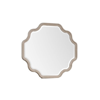 47.4"W Transitional Mirror, Natural Oak