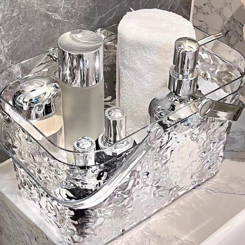 Panier de rangement pour articles de toilette à main Panier de rangement Panier de rangement pour salle de bain, Clear