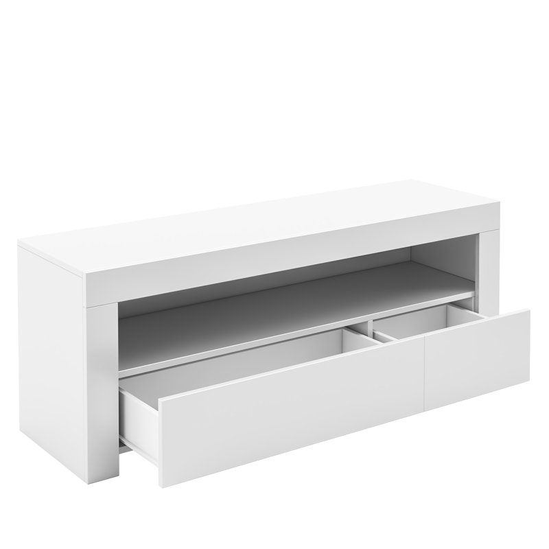 Meuble télé pour téléviseur de 55 po ou moins, Blanc
