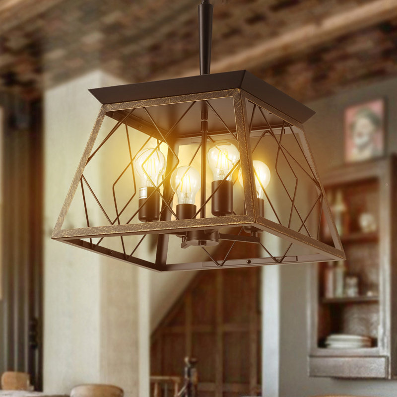 Noir doré 4 - rétro - luminaire antique pour la cuisine de salle à manger avec chaîne de style réglable, Noir