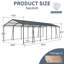 Pavillon de jardin moderne Rove avec toit en acier galvanisé et cadre thermolaqué-117887465