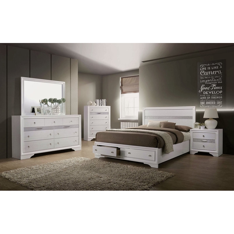 Table de chevet contemporaine 1Pc, Blanc
