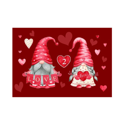 Tapis de porte antidérapant pour la Saint-Valentin