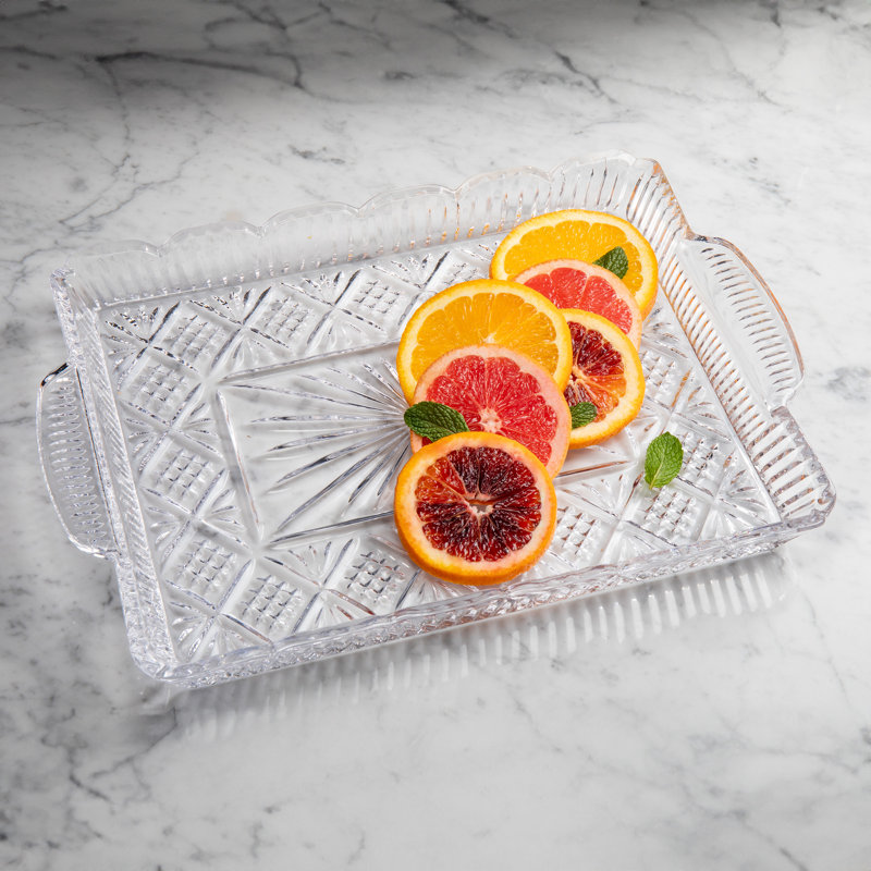 Dublin Crystal Scalloped Serving Tray