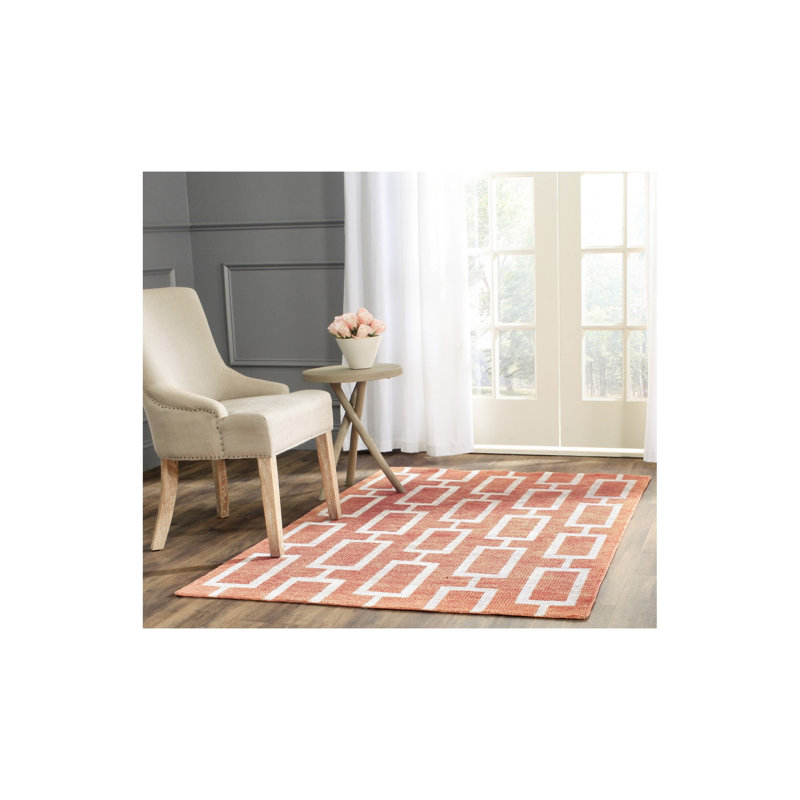 Geometric Hand Woven Area Rug, Rectangle 122 x 183cm