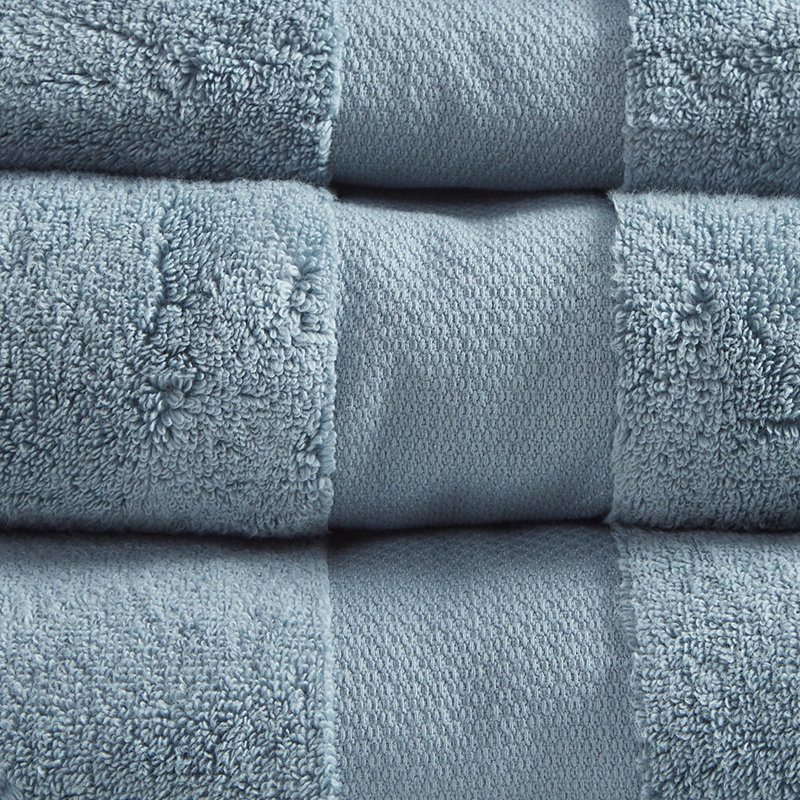 Ensemble de serviettes de bain en coton 6 pièces, Bleu
