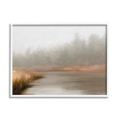 " Rural Stream In Fog " by Amy Hall Painting Print