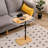 Sofa Side Table With Adjustable Height And Multiple Storage Options