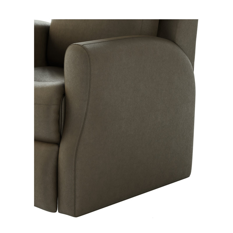 Fame Leather Recliner, Maximus Fossil, Manual/Wall Recliner