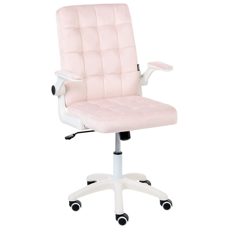 Velvet Office Chair, Pink