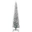 Arbre de Noël artificiel enneigé avec 250 lumières DEL blanc chaud, arbre à crayons mince pour petits espaces, appartements, bureaux, décoration de maison de vacances-1285463409
