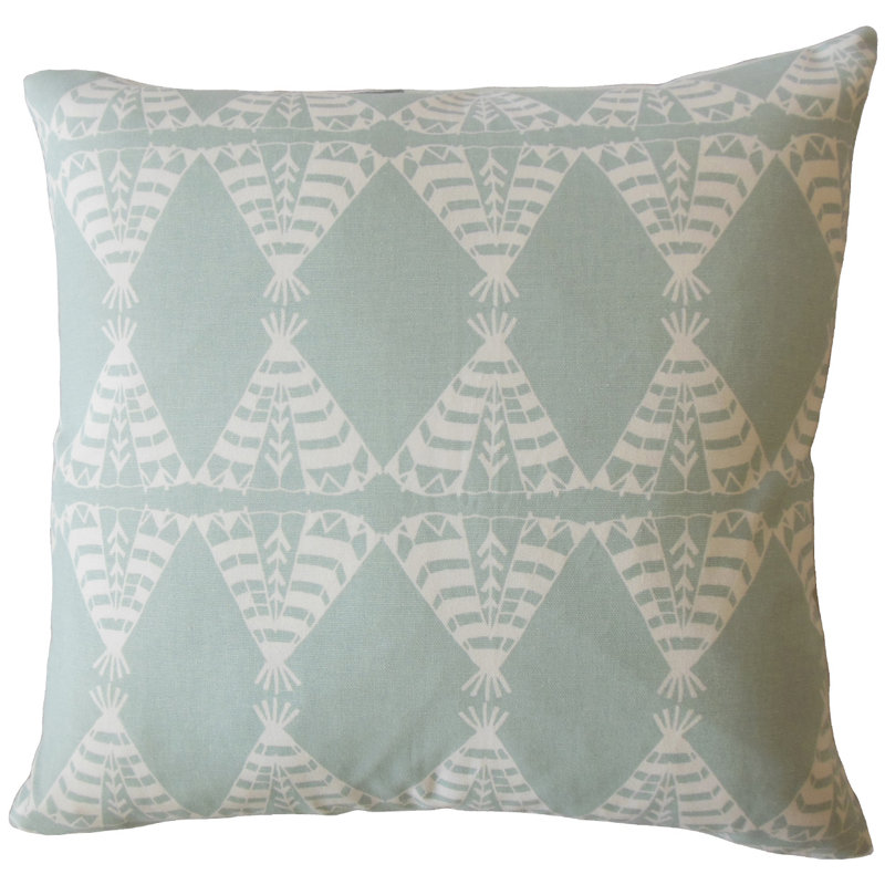 Coussin 100% coton Eamhair, 18 po x 18 po, Rosée