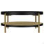 Table basse ronde avec tablette de rangement