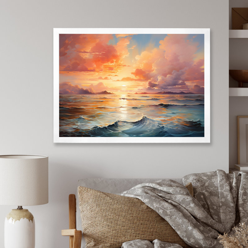 «Clouds Ethereal Horizon», art sur toile, Cadre simple blanc, H 30 po x l 40 po x P 1,5 po