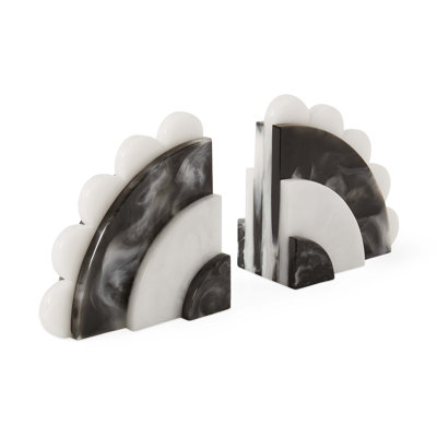Como Black & White Bookends