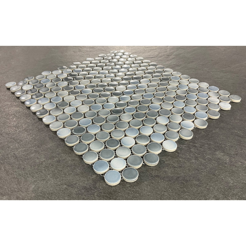 0.75" x 0.75" Porcelain Penny Round Mosaic Tile