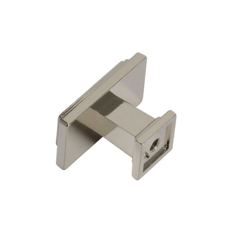 1.3" Length Rectangle Knob, Polished Nickel