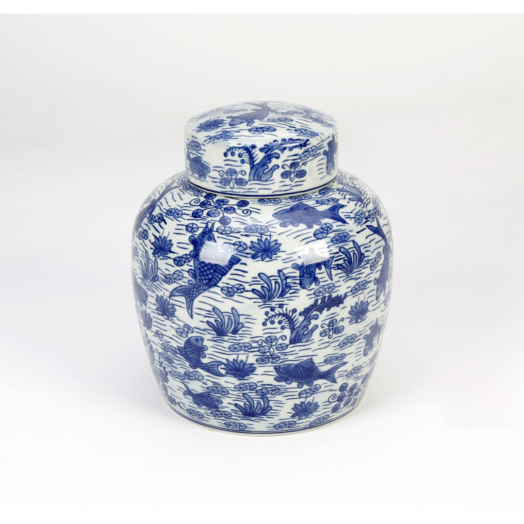 9'' Porcelain Ginger Jar Bungalow Rose