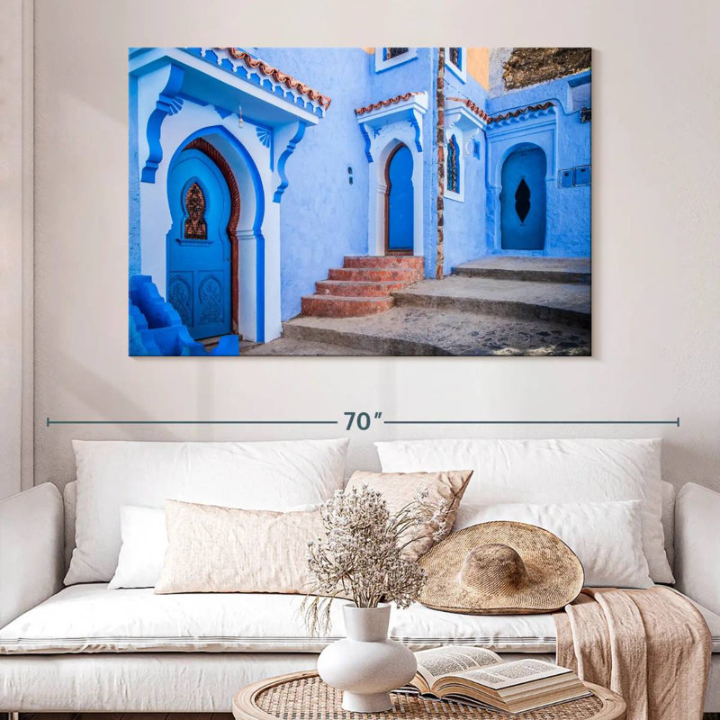 Nicci Moroccan Chefchaouen Homes, H 34 po x l 51 po