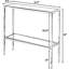 Table d'entrée chromée 31,5 po - Console moderne avec tablette de rangement, table de couloir minimaliste étroite pour le salon, la chambre à coucher, la salle de bain, le verre et le chrome