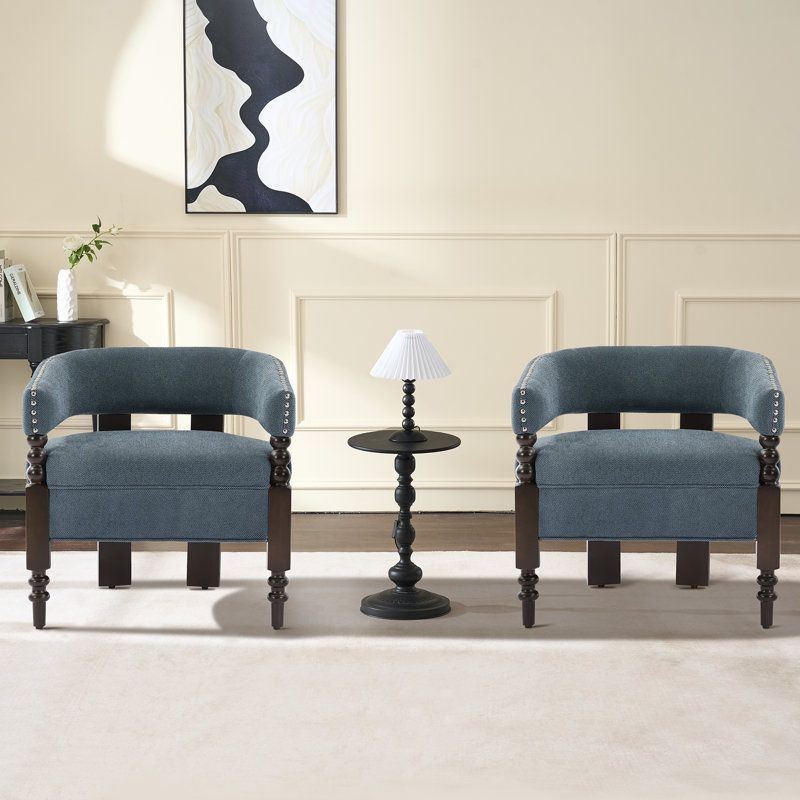 Fauteuil Barrel, Bleu
