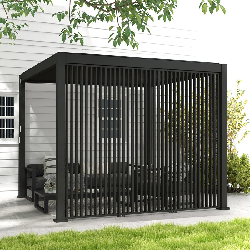 Panneau 111 déco pour accessoires de pergola, H 93,6 po x l 36 po x P 2,4 po, Gris anthracite