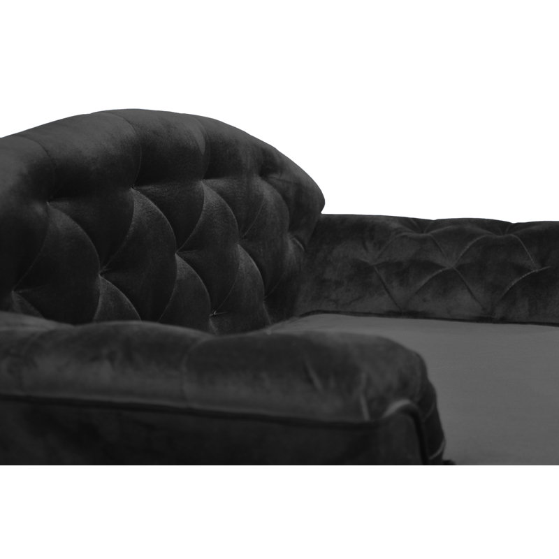 Debose Orthopedic Polyester Pet Bed, Dark Grey