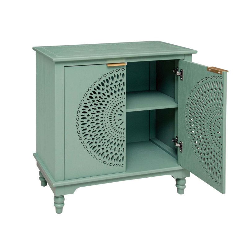 Buffet décoratif 2 portes American, Vert clair