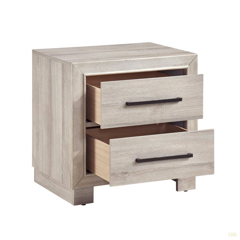 Table de chevet à deux tiroirs Modern
