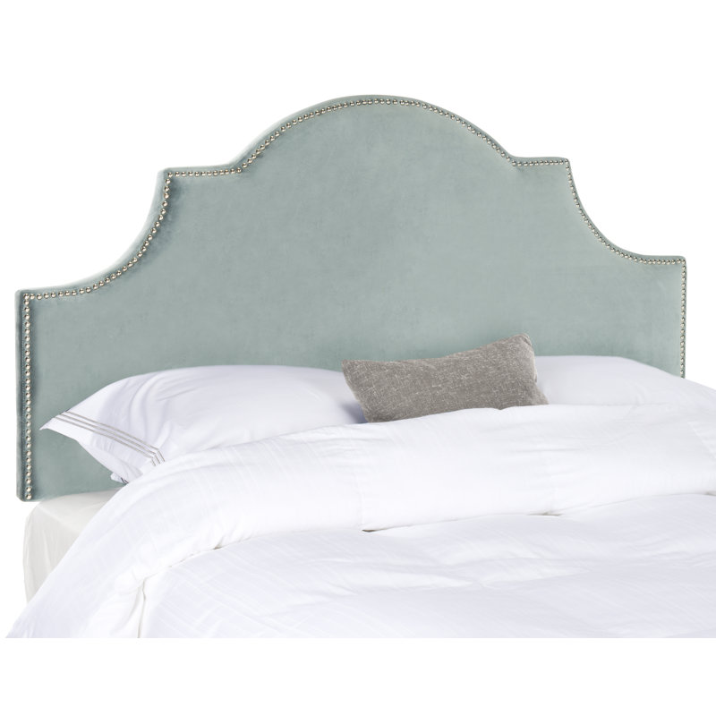 Caswell Upholstered Headboard, Wedgwood Blue, Full, Cotton