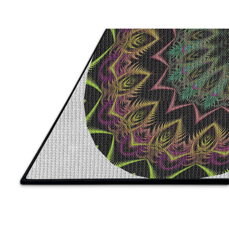 Tapis noir/vert/bleu, Rectangle 5 pi x 7 pi