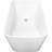 Square - Shape 49'' Glossy Acrylic Freestanding Tub, Drain, Comfortable Seated Soaking, 55 Gallons Capacity, Overflow, Capacity