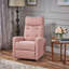 Fauteuil inclinable à bascule pivotant en tissu rose pour chambre d'enfant et salon-217361957