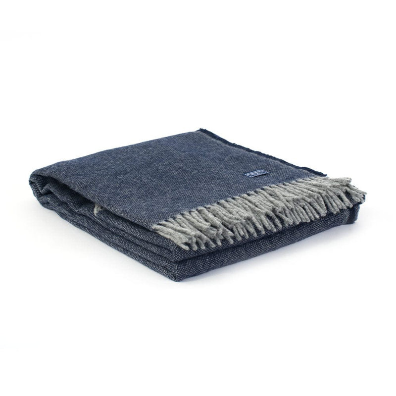 Jeté en laine Ashby, Bleu marine