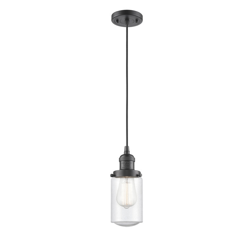 Luminaire suspendu 1 lumières scolaire single Saroyan, Grainé, Bronze huilé, Ampoule non incluse