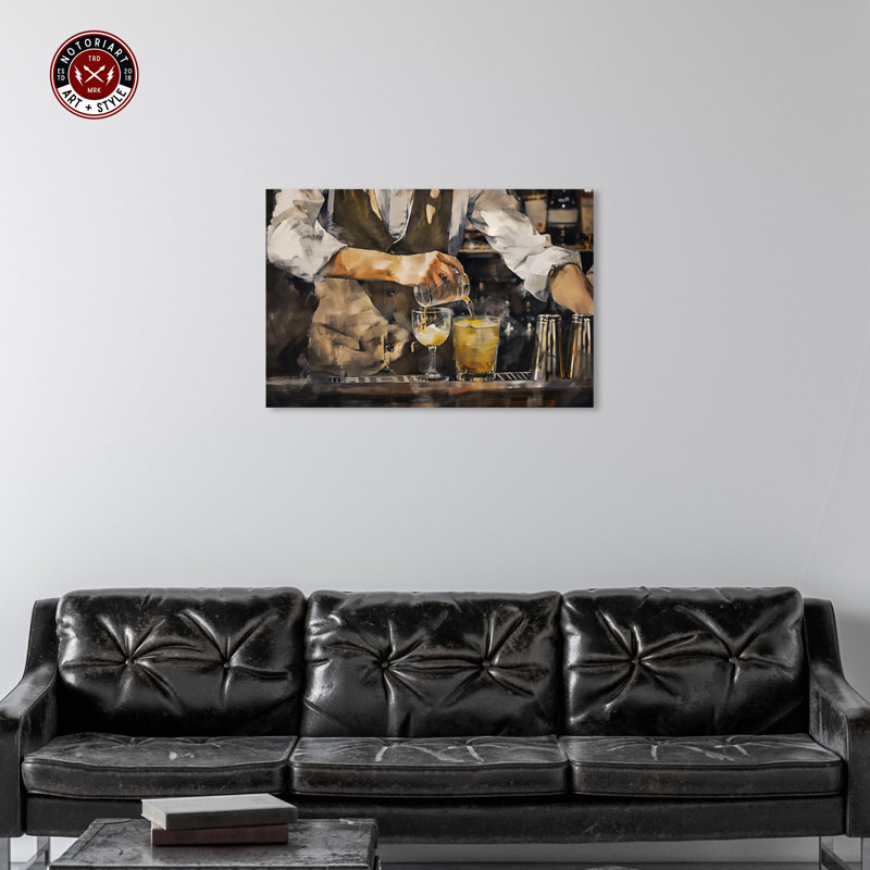 Notoriart Bartender, Toile tendue, H 24 po x l 36 po
